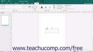 Publisher 2016 Tutorial Creating and Deleting Tables Microsoft Training