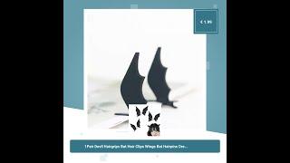 Faschings-Favoriten: 1Pair Devil Hairgrips Bat Hair Cl... für nur €1.99! Entdecke jetzt