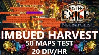 Poe 3.24 Necropolis - 50 map test for Imbued harvest with Crop rotation