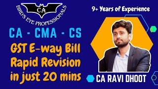 E way Bill Revision | E way Bill Revision CA Final | CA Inter | CS | CMA | E way Bill Quick Revision