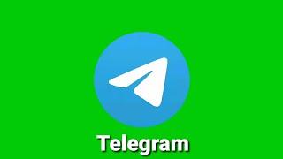 GREEN SCREEN: Logo Telegram.