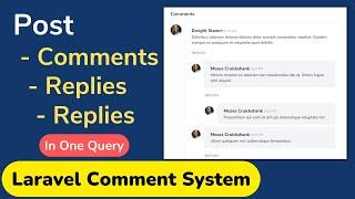 Laravel Comment System With Replies | Comment System With User Details | Nested Comments | Ajay