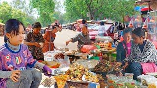 Amazing Street Food Compilation! Cambodian Market Food - Noodles, Crab, Shrimp, Dessert, & More