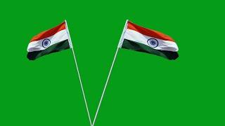 15 August green screen Flag Status Free [ independence Flag video No Copyright ] Desh jhanda video