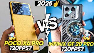 POCO X6 PRO VS INFINIX GT 20 PRO GAMING COMPARISON 2025•WHICH ONE IS BEST?️•BGMI/PUBG TEST•120FPS