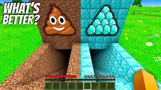 Which SECRET STAIRS is better in Minecraft ? I found a DIAMOMD STAIRS vs DIRTY STAIRS !