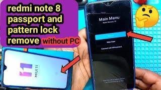 redmi note 8 lock kaise tode|| redmi note 8 pattern remove | redmi note 8 frp unlock | #redmi