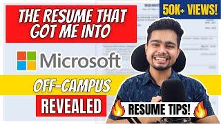 The Resume that Got me Into Microsoft | Resume Making Tips | Nishant Chahar