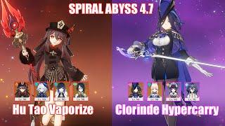 C0 Hu Tao Vaporize & C0 Clorinde Hypercarry | Spiral Abyss 4.7 | Genshin Impact
