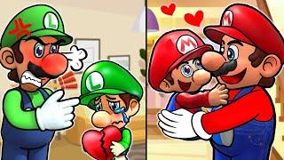 Luigi Sad Story - The Rich & Poor Life Of Two Mario and Luigi Families - Super Mario Bros Animation