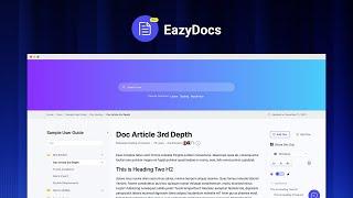 EazyDocs Overview - Knowledge base & Documentation Builder WordPress plugin