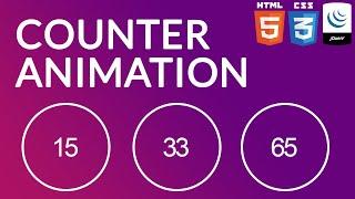 Counter Animation using HTML CSS jQuery | Number Animation using HTML, CSS & jQuery | Css3 2020