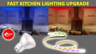 We transformed this kitchen lighting with WIZ CONNECTED LIGHTS.