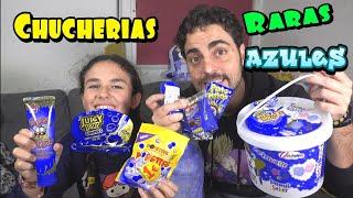 PROBANDO ChucheriAS RARAS!! AZUL 24 horas azul