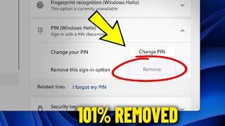 How To Remove PIN in Windows 11 | Disable & Turn Off (Windows Hello) pin Code - 2024