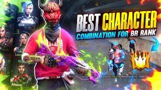 Best Character Combination For BR Rank| BR Rank Best Character Combination | Solo Rank Push Tips