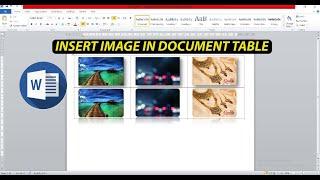 Microsoft word tutorial |How to Insert Images into Word Document Table