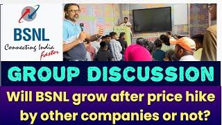 BSNL will grow after price hike by other telecom companies or not? Group Discussion in English