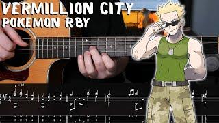 Vermillion City - Pokemon Red/Blue/Yellow - Fingerstyle Guitar Tutorial + TAB