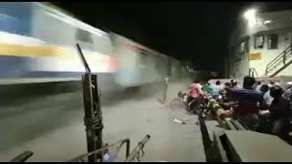 Shatabdi Express crossing at full speed 