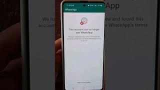 This Account Can no longer use Whatsapp Problem Solution #shorts #trending #viralvideo