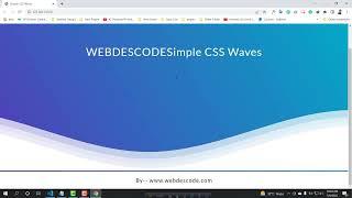 Simple CSS Waves Animation only with HTML CSS