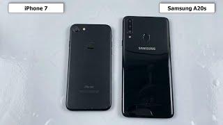 iPhone 7 vs Samsung A20s Speed Test, Display Test | Snapdragon 450 vs Apple A10 Fusion