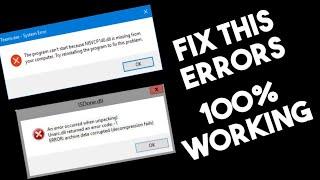 Fix All errors In all Games | How to solve every ISDone.dll, unarc.dll file error in PC game - Hindi