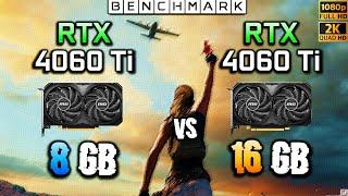 RTX 4060 Ti 8 GB vs RTX 4060 Ti 16 GB // Test // 1080p - 1440p