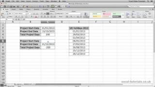 Microsoft Excel Tutorial: WORKDAY and WORKDAY.INTL Functions