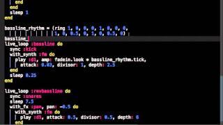 Live coding dub techno in Sonic Pi