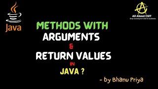 Methods with Arguments and with Return Values| lec 23 | Java Tutorials| BhanuPriya