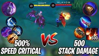 MOSKOV 500% SPEED CRITICAL VS ALDOUS 500 STACK DAMAGE - MOBILE LEGENDS