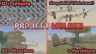 Addon Zombie Apocalypse MCPE 1.21 Terkeren Ada 30+ Senjata 30+ Structure (Project Walker)