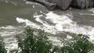 Hell's Gate, the Tortured cold and muddy water of the Fraser River at the Gate