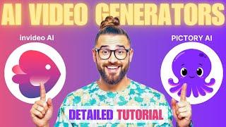 BEST AI Video Generator: Pictory AI & Invideo AI | Pictory AI Tutorial + InVideo AI Tutorial