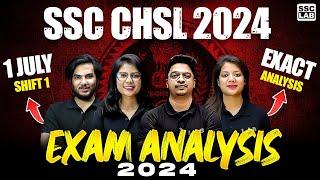 SSC CHSL EXAM ANALYSIS 2024 | 1 JULY SHIFT 1 PAPER REVIEW | SSC CHSL EXAM REVIEW 2024 #ssclab