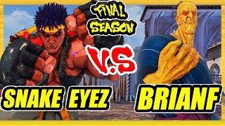 SFV CE  Snake Eyez (Kage) vs BrianF (Oro)  Ranked Set  Street Fighter 5