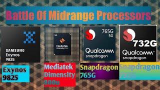 Exynos 9825 VS Mediatek Dimensity 800u VS Snapdragon 765G VS Snapdragon 732G! Full Comparison !