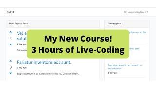 My NEW Course! Creating mini-Reddit in Laravel 8 (3 hrs of live-coding)