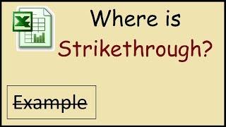 How to strikethrough text in Excel