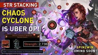 This【STR Stacking Spin2Win build】is the Ultimate Uber Bosskiller | Chaos Cyclone Occultist 3.19
