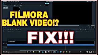 Filmora Black Screen Problem | FIX 100% Working | Quick Fix Blank Screen