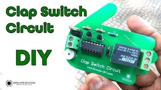 Simple Clap Switch Circuit using Transistor & CD4017 IC