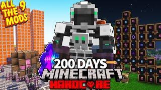 I Survived 200 Days in ALL THE MODS 9 HARDCORE MINECRAFT AGAIN...