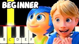 4 Famous Tunes from Inside Out 2 - Slow and Easy Piano Tutorial - Beginner