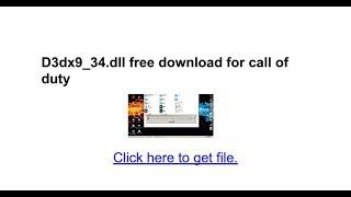 HOW TO FIX D3DX9 34 DLL IN COD4 100% WORKING