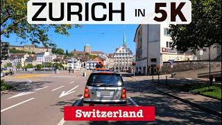 ZURICH Switzerland, Car Driving View | 5K/ 4K Video