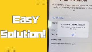 Could not create account in iphone | your account cannot be created at this time | Apple id issue