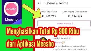 Menghasilkan Total Rp 900 Ribu dari Aplikasi Meesho